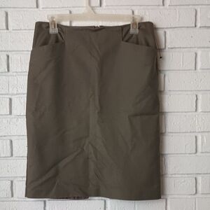Classic Olive Green Women's Skirt Size 8
